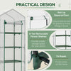 Portable Greenhouse Outdoor Hot House with 4 Tier Shelves, Steel Frame, PE Cover, 28