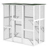 Large Outdoor Catio Enclosure, Wooden Cat Patio with 6 Balanced Platforms and Asphalt Roof, 70.9