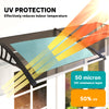 Window Awning Door Canopy, Polycarbonate Front Door Outdoor Patio Cover, Sun Shelter, Hollow Sheet for UV, Rain, Snow and Sunlight Protection, Brown, 40