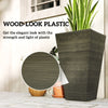 Tall Planter for Outdoor Plants Set of 3, 28 Inch Taper Planter with Drainage Holes, Bronze