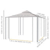 10' x 10' Steel Outdoor Patio Gazebo Canopy with Removable Mesh Curtains, Display Shelves, & Steel Frame