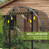 Galvanized Steel Crop Cage, Plant Protection Tent with Zippered Door, 4' x 4', Black