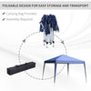 10 x 10ft Folding Pop Up Tent Outdoor Gazebo Canopy with Carrying Bag, Blue