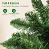 7.5ft Christmas Tree with Colourful DIY Synchronized LEDs, Hinged Pencil Xmas Tree with Remote, Daily Timer, Green