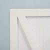 3-panel Wall Partition Farmhouse Room Separator with Foldable Design Wooden Frame 5.6FT, White
