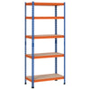 5-Tier Heavy Duty Garage Shelf, Metal Shelving Unit with Adjustable Shelves, Metal Frame, 31.5