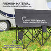 6 Seat Folding Camping Chair with Cup Holder and Carrying Case for Camping, Picnic, Sports Events, Dark Grey