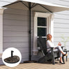 20 lbs Resin Half Round Patio Umbrella Base 20
