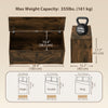 39.4 Inches Storage Chest, Storage Trunk with 2 Safety Hinges for Living Room, Rustic Brown