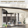 9' x 8' Outdoor Sunshade Canopy Awning Cover, Retractable Awning Fabric Replacement, UV Protection, Beige