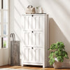 Slim Shoe Cabinet with 3 Flip Drawers, Shoe Storage Cabinet with Adjustable Shelves for Entryway, Holds 12 Pairs, White