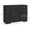 Modern Sideboard Buffet Cabinet with Drawers and Beadboard Door Cupboard Kitchen Storage Cabinet