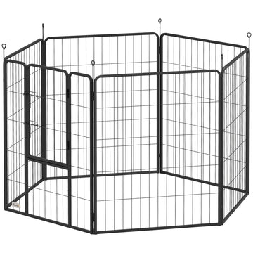 Heavy Duty Dog Playpen with Door for Large Dogs, 6 Panels, 39