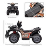 Kids Ride-on ATV Quad Bike Four Wheeler Car with Music, 6V Battery Powered Motorcycle for 18-36 Months, Black