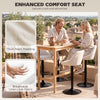 Bar Stools Set of 3, Swivel Counter Height Bar Stools with Back, Adjustable Linen-Look Bar Chairs, Off-White