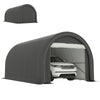 10' x 16' Heavy Duty Portable Carport Tent with Zippered Door, PE Cover for Car, Boat, Motorcycle, Bike