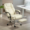Massage Office Chair, Reclining Executive Office Chair with 6-Point Vibration, Footrest and High Back