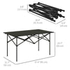 Folding Camping Table with Roll up Top and Carry Bag, Portable Picnic Table for Camping, Picnic, Hiking, Black