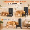 15L/63 Cups Anti-Clog Automatic Dog Feeder for Large Breed up to 23mm, Elevated Design, Dual Power, Easy to Set Up