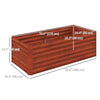 Galvanized Raised Garden Bed, Steel Outdoor Planters with Reinforced Rods, 71
