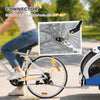 Elite II Dog Bike Trailer 2-In-1 Pet Stroller Cart Bicycle Wagon Cargo Carrier Attachment for Travel with Suspension and Storage Pockets, Light Grey
