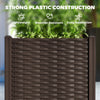 Plastic Raised Garden Bed, Outdoor Planter Box with Drainage Holes for Patio, Balcony, 47.2
