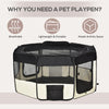 49.2-inch Soft Pet Playpen Folding Dog Pen Outdoor with Bag