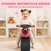 Qaba Balance Bike with Music and Wide Tires Baby Balance Bike for Toddlers 1-3 Years Red