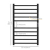 Wall Mounted Heated Towel Rack 10-Bar Electric Towel Warmer with Timer Adjustable Temperature Plug-in