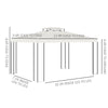 10' x 13' Outdoor Gazebo, Double Roof Patio Gazebo Canopy Shelter with Screen Decorate Corner Frame