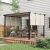 10' x 10' Metal Pergola, Outdoor Pergola with Retractable Canopy, for Garden, Patio, Backyard, Deck