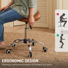 Adjustable PU Leather Saddle Chair with 360° Swivel, Healthy Posture, Saddle Chair for Massage Home Office, Light Brown