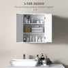Bathroom Medicine Cabinet, Wall Cabinet with 2 Doors and Adjustable Shelf, Space Saver Over Toilet Cabinet