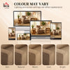Accent Chair, Velvet-feel Fabric Armchair with Wide Seat, Spring Cushion, Solid Wood legs