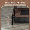 Elevated Dog Bed with Canopy, Portable Raised Dog Cot for L Sized Dogs, Indoor & Outdoor, 36
