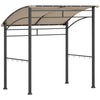 7' x 5' BBQ Grill Gazebo Tent, Garden Grill Canopy with Steel Frame and Hooks, Outdoor Sun Shade, Khaki