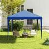9' x 9' Portable Canopy Party Tent Gazebo Outdoor Sunshade for Weddings Parties with Dressed Legs, Blue
