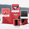 5-8 Person Pop-up Ice Fishing Shelter, Portable Ice Fishing Tent, Red