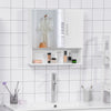Bathroom Mirror Cabinet, Wall Mounted Medicine Cabinet with Double Doors and Adjustable Shelf, White