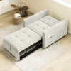 Convertible Chair Bed, Pull Out Sleeper Chair with USB, Adjustable Backrest, Small Velvet Futon Sofa Bed