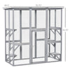 Large Outdoor Catio Enclosure, Weatherproof Cat House with Asphalt Roof,  Wooden Cat Patio Cage with 6 Balanced Platforms, 71