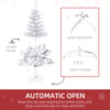 4ft Artificial Christmas Tree with Pine Realistic Branches, Auto Open, for Indoor Decoration, White