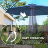 10' x 8' Round Market Umbrella, Patio Umbrella with Crank Handle and Tilt, Outdoor Parasol for Garden, Bench, Lawn, Blue