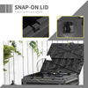 Compost Bin, Garden Composter with 80 Vents and 2 Doors, 120 Gallon (450L), Black