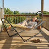 Hammock with Stand, Heavy Duty Camping Hammock with Detachable Pillow and Spreader Bar, 264 lbs Capacity, Multicolor