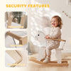 Qaba Rocking Horse, 2 in 1 Ride on Horse with Removable Fence, No-Tip Design, Gift for Toddlers 1.5-3 Years, White