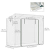 6.6' x 2.5' x 5.5' Patio Hot House, Walk-in Garden Greenhouse with Steel Frame, Door, Window for Balcony, Patio, White