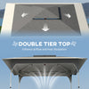 11.5 x 11.5 ft Pop Up Canopy Tent with 1-Button Push Easy Setup, UPF 50+ 2-Tier Instant Canopy with Carry Bag, Dark Grey