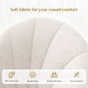 Modern Dining Chairs Set of 4, Upholstered Dining Room Chairs with Metal Legs, Shell Backrest, Padded Seat