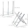 Portable Sawhorse Heavy Duty Cutting Stand Steel Adjustable Work Support, Foldable Sawhorse Stand 220 lbs Weight Capacity